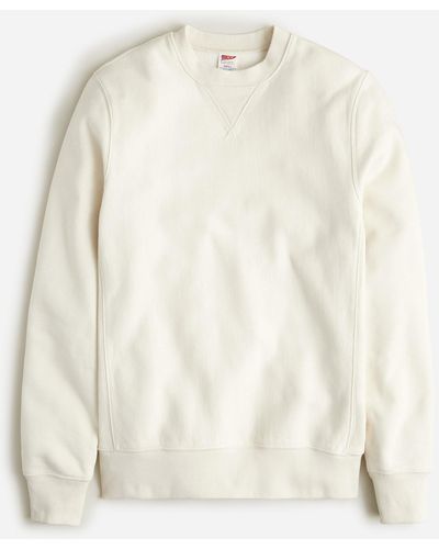 J.Crew Heritage 14 Oz. Fleece Embroidered Oarsman Graphic Sweatshirt - White