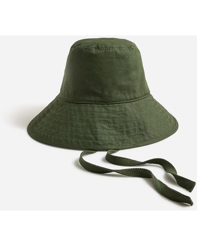J.Crew Bucket Hat With Ties - Green