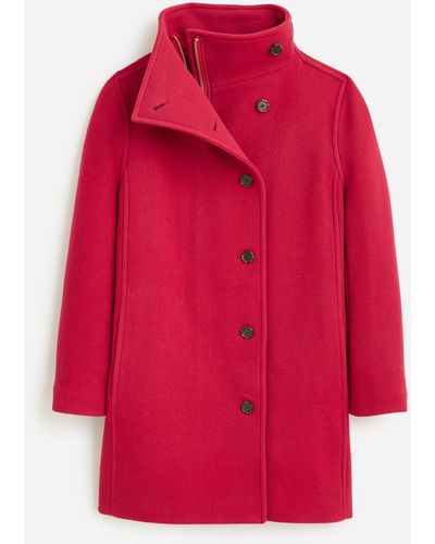 J.Crew Villa Coat In Italian Stadium-cloth - Red