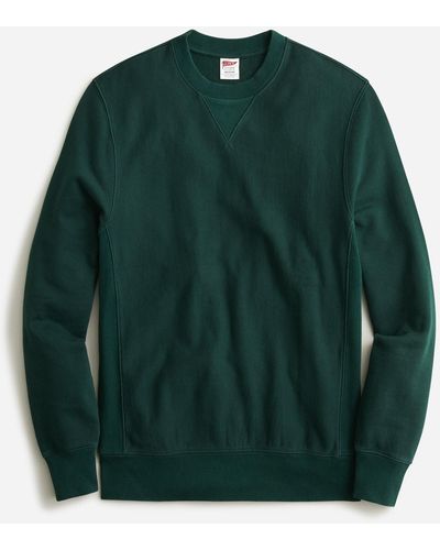 J.Crew Heritage 14 Oz. Fleece Embroidered Oarsman Graphic Sweatshirt - Green