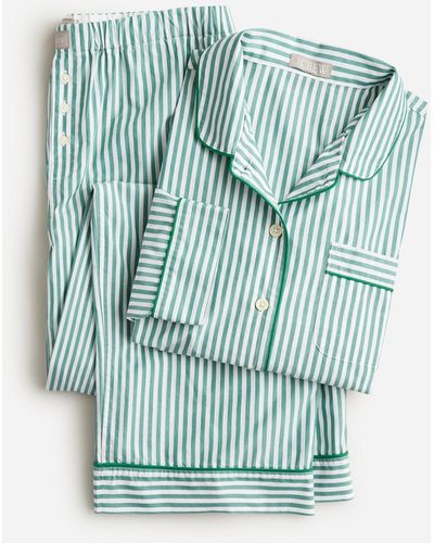 J.Crew: Cotton Poplin Pajama Pant In Stripe For Women