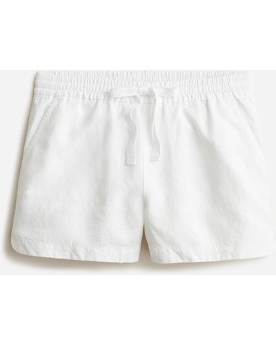 J.Crew New Seaside Short In Linen Blend - White