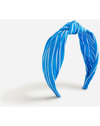 J.Crew Printed Knot Headband - Blue