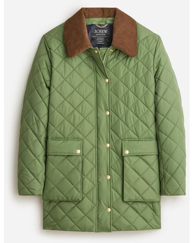 J.Crew Heritage Quilted Barn Jackettm With Primaloft® - Green