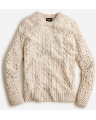 J.Crew Cashmere Cable-knit Sweater - Natural