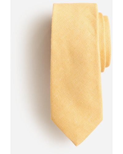 J.Crew Linen-silk Blend Tie - Yellow