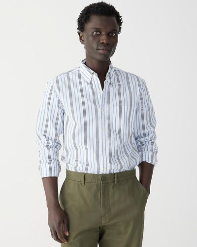 J.Crew Secret Wash Cotton Poplin Shirt - Blue