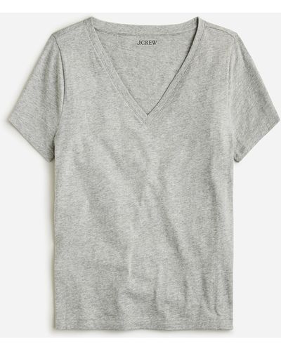 J.Crew Vintage Jersey Classic-fit V-neck T-shirt - Gray