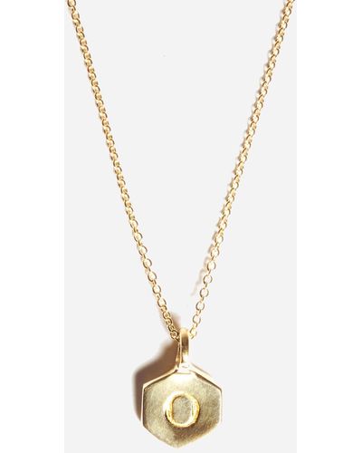 J.Crew Odette New York Hex Monogram Necklace - Green