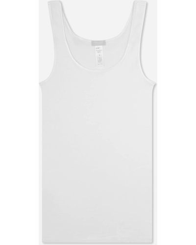 Hanro ® Cotton Seamless Round-neck Tank Top - White