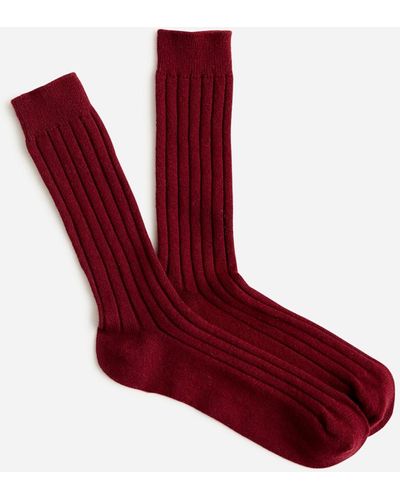 J.Crew Ribbed Cashmere-blend Socks - Red