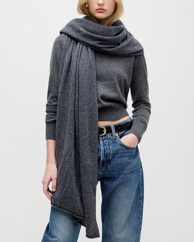 J.Crew Oversized Cashmere Wrap - Gray