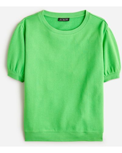 J.Crew Terry Puff-sleeve Sweatshirt - Green