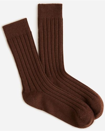 J.Crew Cashmere-blend Trouser Socks - Brown
