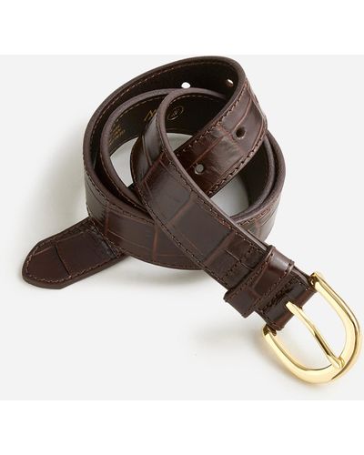 J.Crew Calf Hair Belt In Leopard - Brown