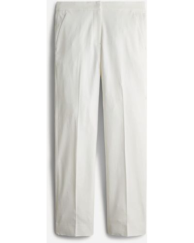 J.Crew Kate Straight-leg Pant In Bi-stretch Cotton Blend - White