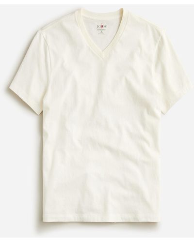 J.Crew Sueded Cotton V-neck T-shirt - White