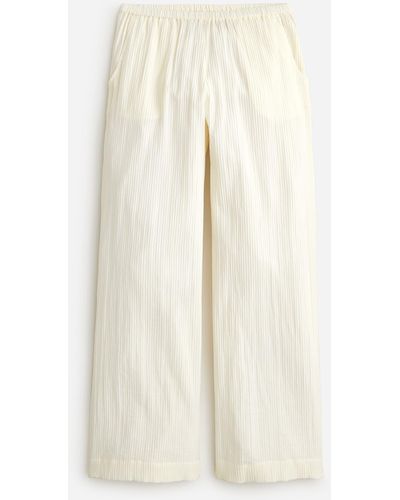 J.Crew Relaxed Beach Pant In Airy Gauze - Natural