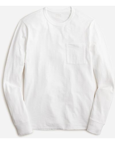J.Crew Garment-dyed Slub Cotton Long-sleeve T-shirt - White