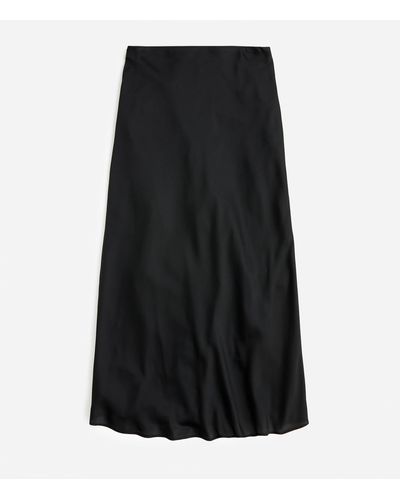 J.Crew Gwyneth Slip Skirt In Velvet - Black