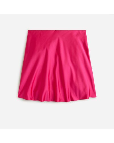 J.Crew Gwen Mini Slip Skirt - Pink