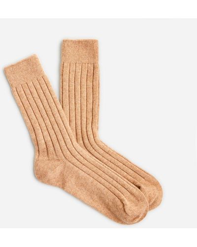 J.Crew Cashmere-blend Trouser Socks - Natural