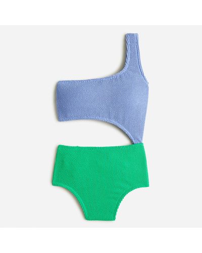 J.Crew Textured One-piece Swimsuit With Cutouts