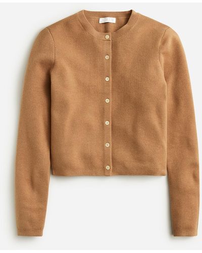 J.Crew Cardigan Sweater In Tm-lyocell - Brown