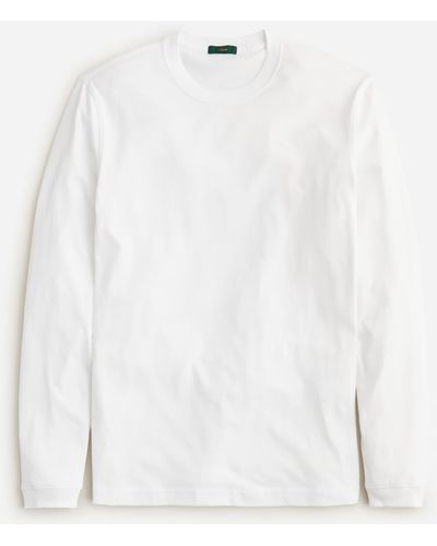 J.Crew Relaxed Long-sleeve Premium-weight Cotton T-shirt - White