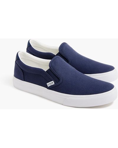 J.Crew Canvas Slip-on Sneakers - Blue