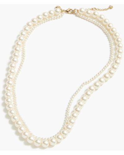 J.Crew Pearl Pendant Layering Necklace - Metallic