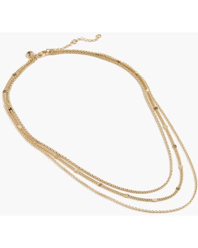 J.Crew Gold Mixed-chain Layering Necklace - Metallic