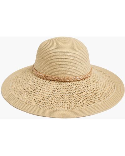 J.Crew Straw Hat With Wrapped Rope - Natural