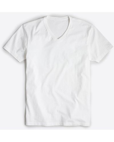 J.Crew Washed Jersey V-neck Tee - White