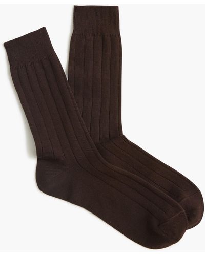 J.Crew Classic Dress Socks - Brown