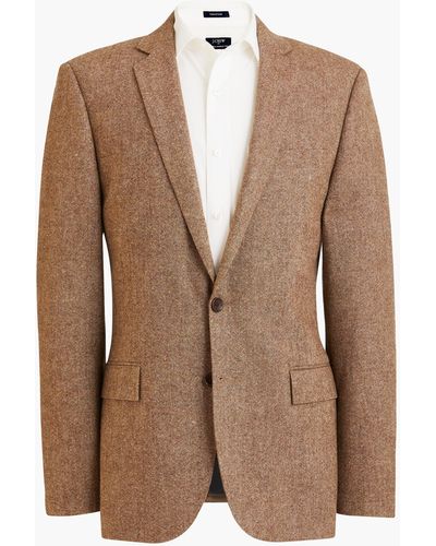 J.Crew Slim-fit Thompson Suit Jacket In Donegal Wool Blend - Brown