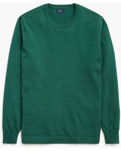 J.Crew Cotton Crewneck Sweater-tee - Green