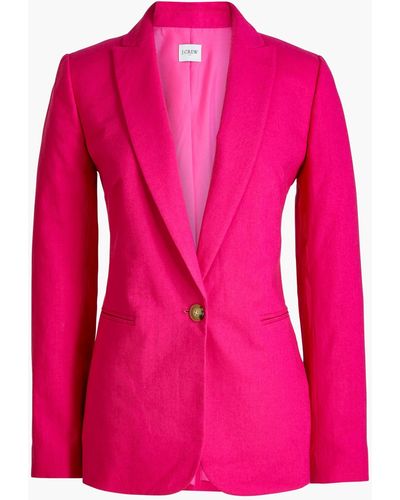 J.Crew Linen-cotton Holland Blazer - Pink