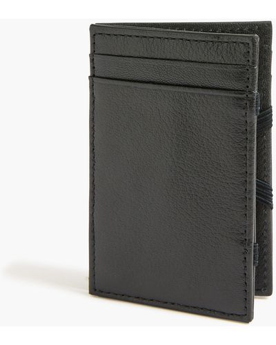 J.Crew Pebbled Leather Wallet - Gray