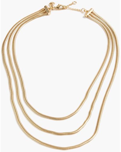 J.Crew Gold Snake Chain Layering Necklace - Metallic