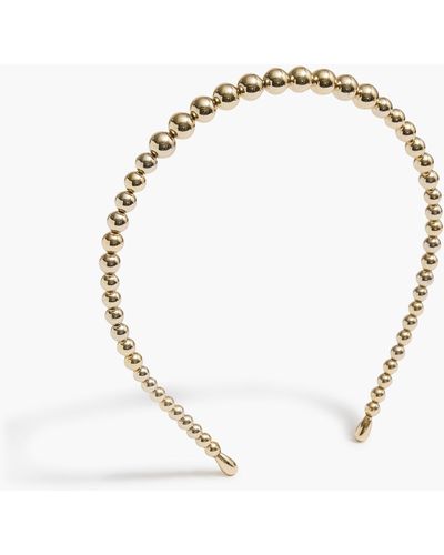 J.Crew Gold Beaded Headband - Metallic