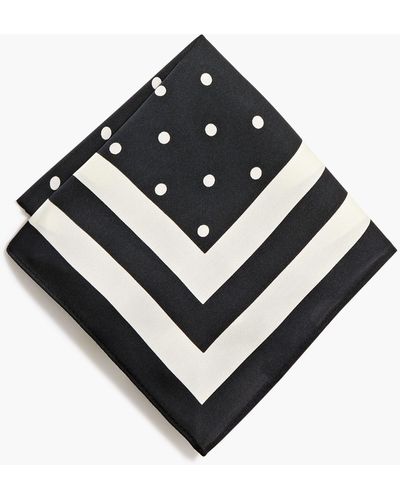 J.Crew Printed Scarf - Black