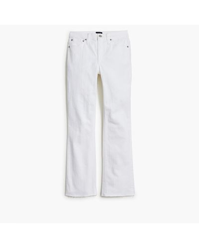 J.Crew Flare Crop White Jean In Signature Stretch