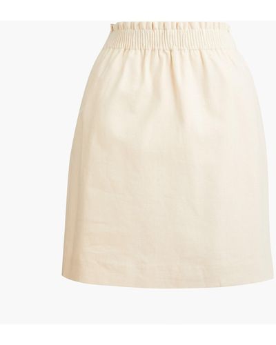 J.Crew Linen-cotton Blend City Skirt - White