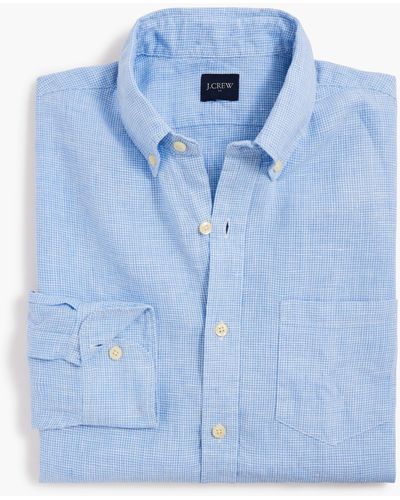 J.Crew Classic Linen-blend Shirt - Blue