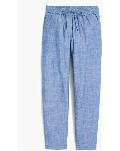 J.Crew Chambray Drawstring Pant - Blue