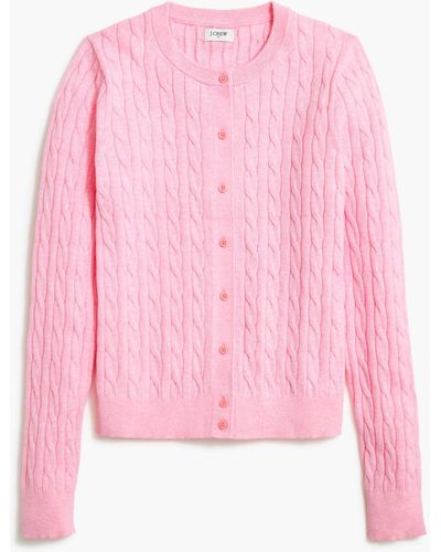 J.Crew Cable Cardigan - Pink