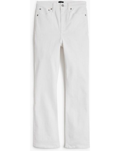 J.Crew Flare Crop High-rise White Jean In Signature Stretch