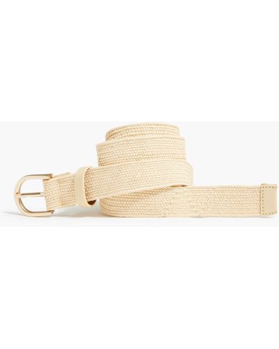 J.Crew Stretchy Slim Straw Waist Belt - Natural