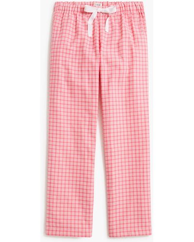 J.Crew Printed Flannel Pajama Pant - Pink